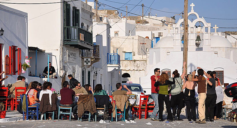 Fest i Chora på Amorgos under Påskdagen.