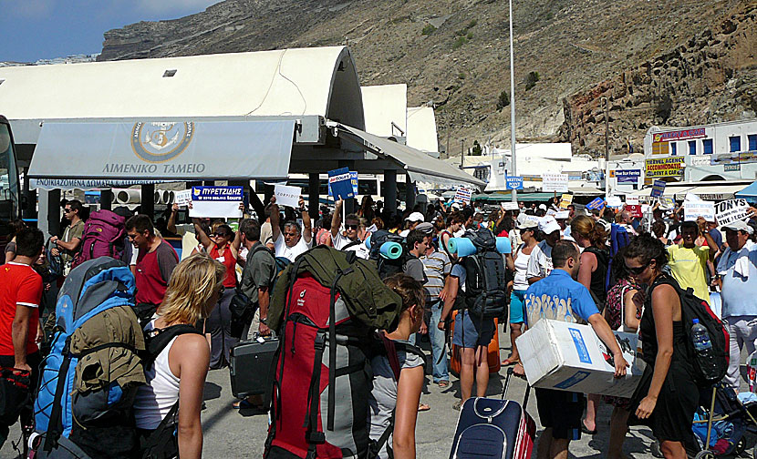 Hamnen på Santorini