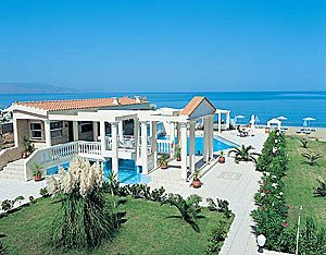 Hotel Caretta Beach i Platanias Gerani p&aring; Kreta.
