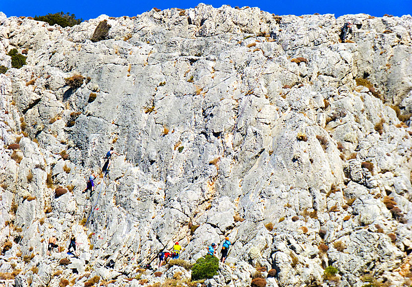 Kalymnos mäktiga berg lockar bergsklättrare från hela världen. 