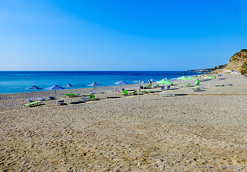 Stränderna Korakas, Rodakino, Hohlakas eller Sunrise beach på södra Kreta.