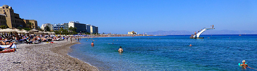 Windy beach p&aring; Rhodos.