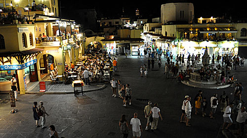 Ippokrates square i Rhodos gamla stad.