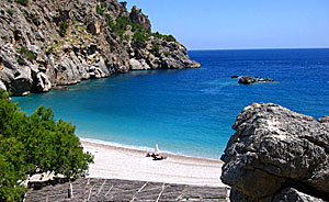 Achata beach p&aring; Karpathos.