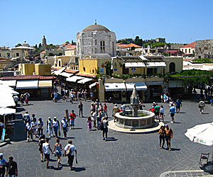 Ippokrates Square. Rhodos gamla stad.
