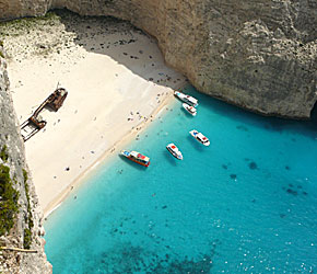 Smugglers Wreck. Zakyhthos. Grekland.