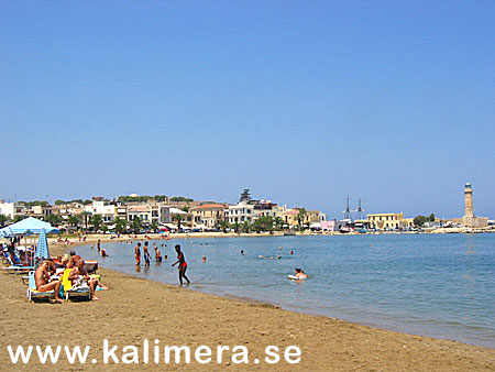 Bystranden i Rethymnon. 