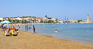 "Bystranden" i Rethymnon p&aring; Kreta i Grekland.