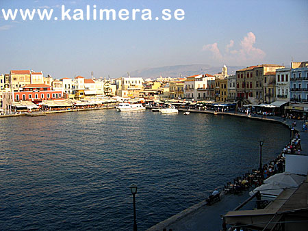 Hamnpromenaden i Chania.