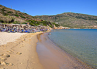 Psili Amos beach p&aring; Andros.