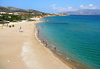 Soros beach p&aring; Antiparos.