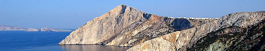 Kartego beach p&aring; Folegandros.
