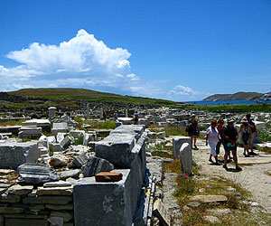 Delos i Grekland.