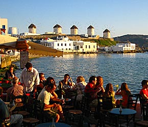 Lilla venedig i  Mykonos stad