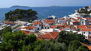 Skiathos stad.