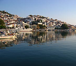 Skopelos stad.