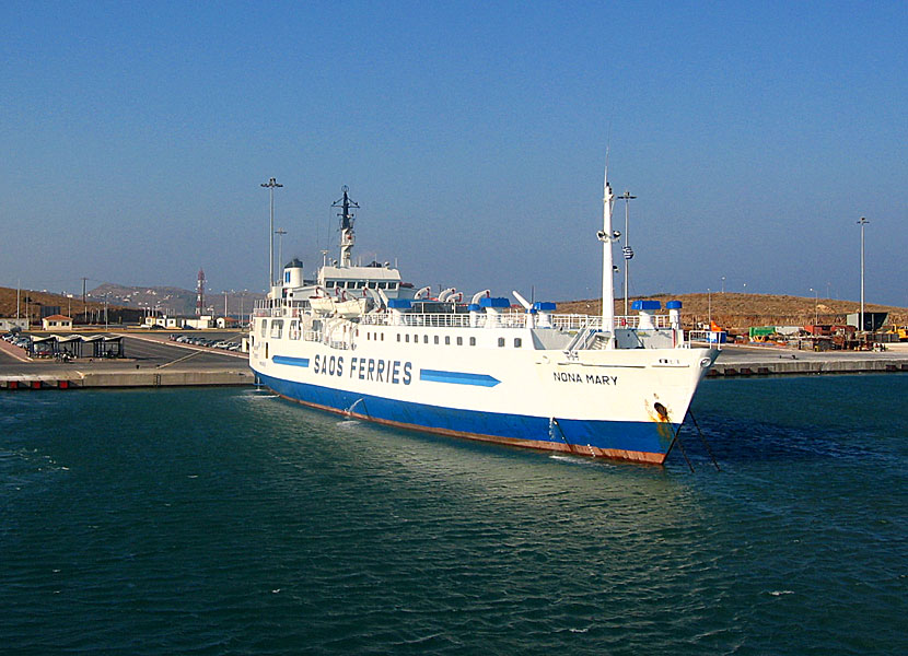 Greek ferries, boats and catamarans. Nona Mary. Lavrio. Athens.