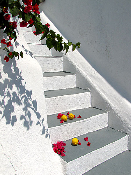 Firostefani p&aring; Santorini.