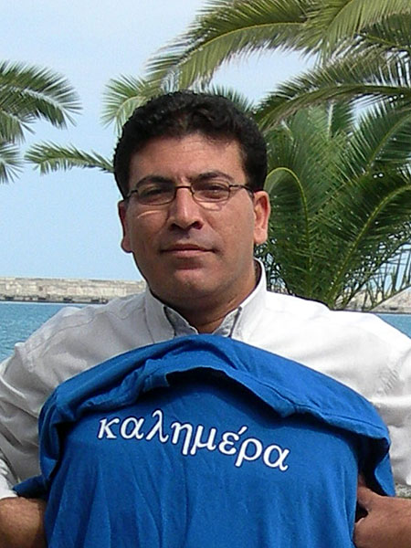 Pedro p&aring; Restaurang Kaliston i Rethymnon.