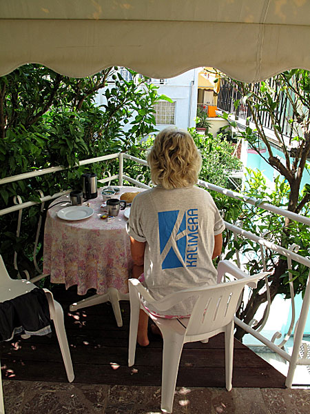 Pythagorion, Samos - V&aring;r frukosth&ouml;rna p&aring; Pension Despina.