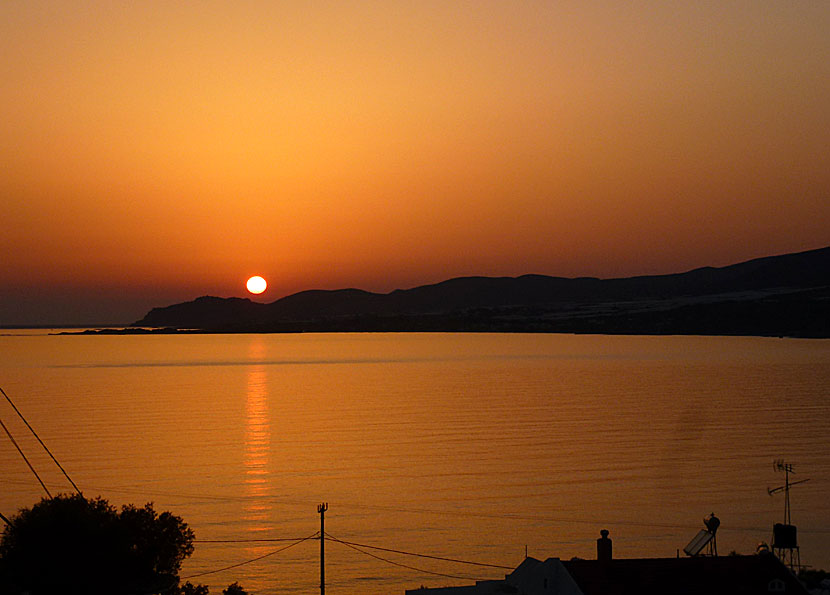 Solnedgång i Paleochora på Kreta.