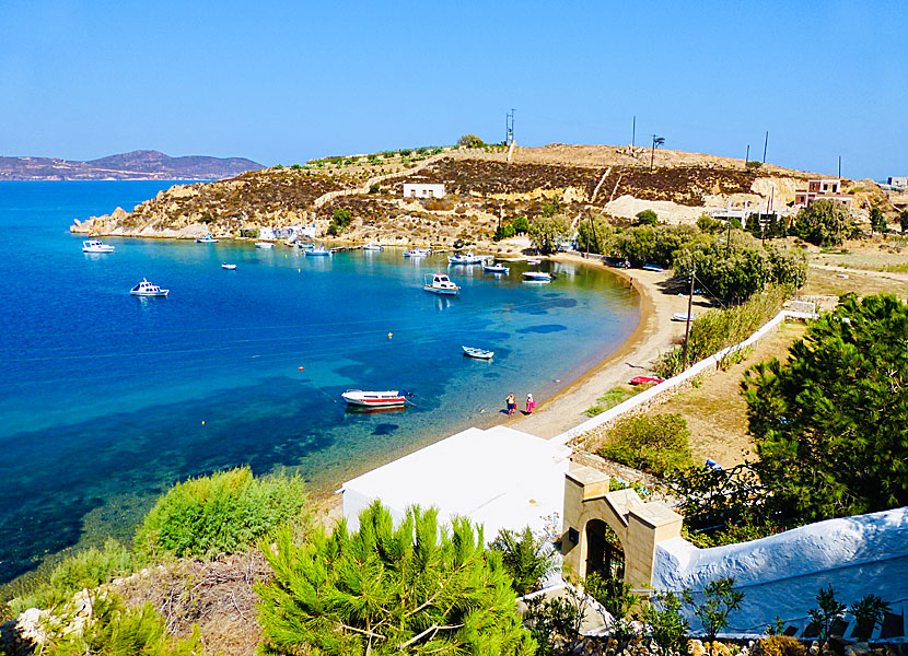 Patmos bästa stränder.  Sapsila beach.