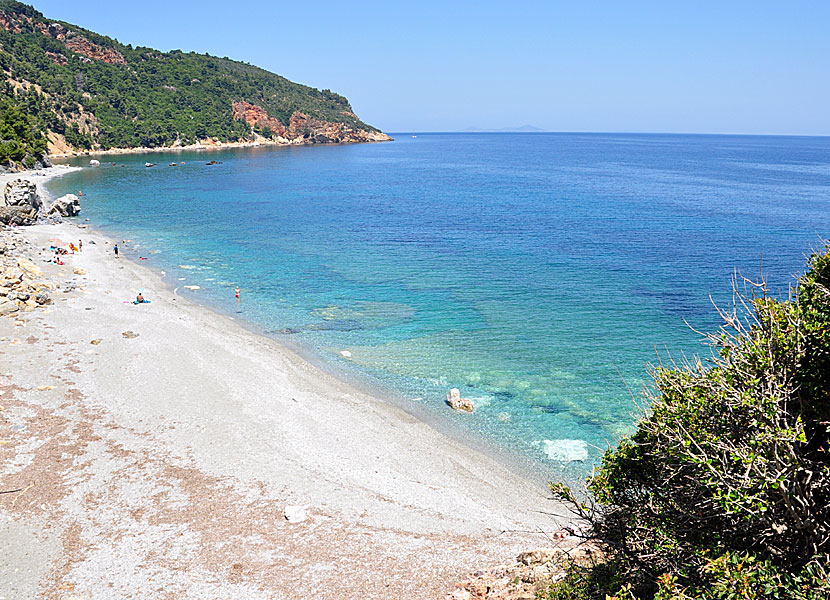 Skopelos bästa stränder.  Velanio beach.