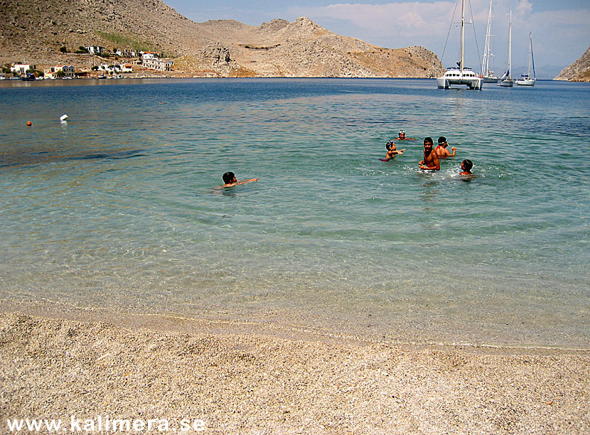 Pedi beach p&aring; Symi.