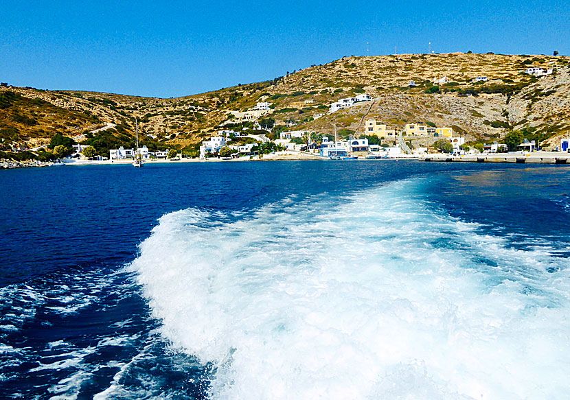 Resa med färja, katamaran och båt till Agathonissi från Pythagorion på Samos.