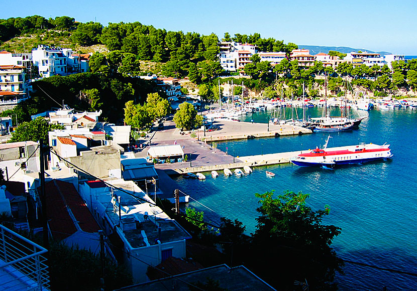 Patitiri sett från piratmuseet på Alonissos.