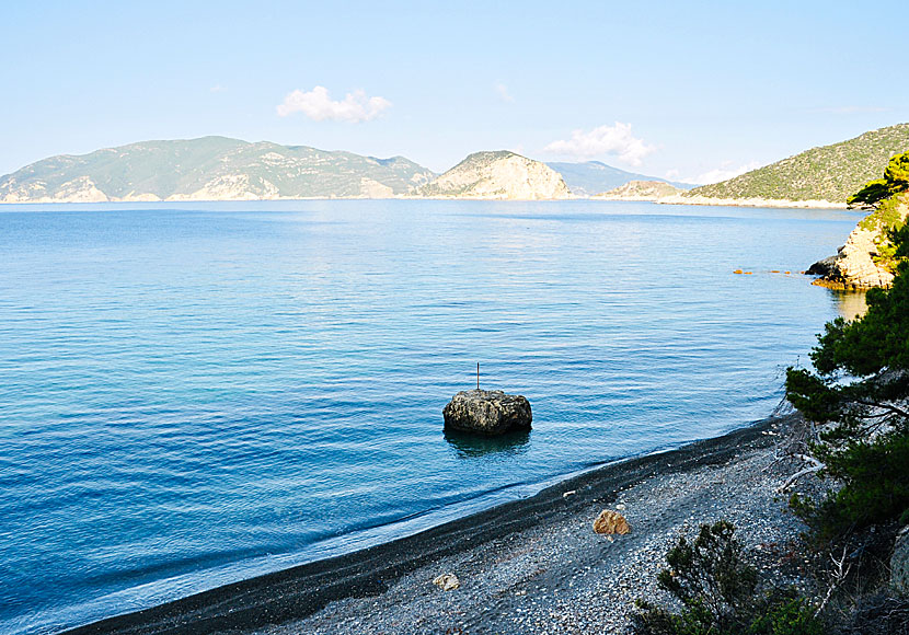  Nudiststranden Vythisma beach på Alonissos.