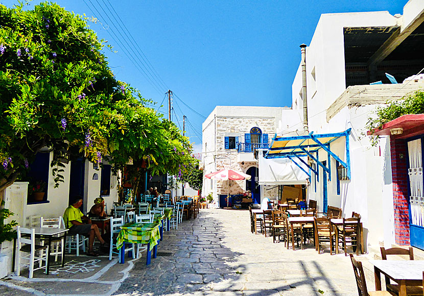 Torget Loza i Langada på Amorgos i Grekland.