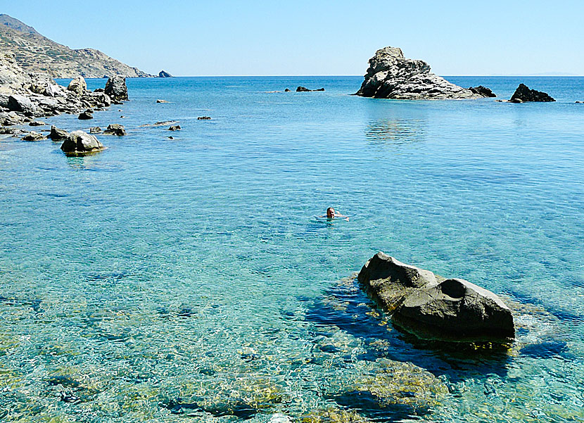 Amoudi beach på Amorgos.