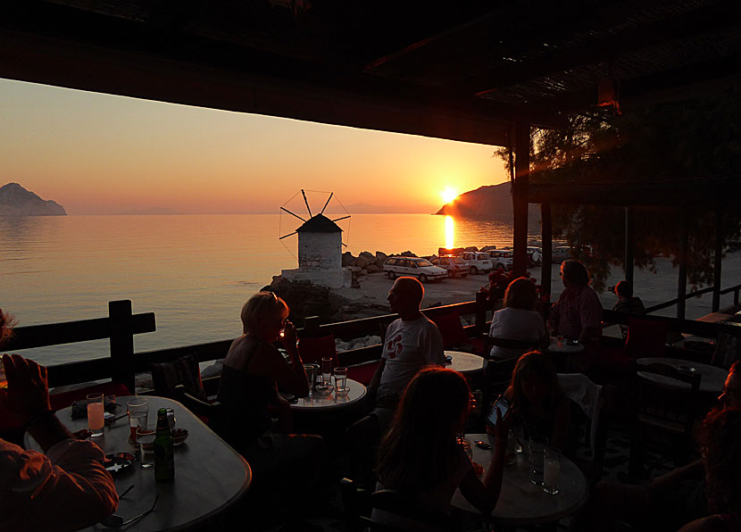 Solnedgång i Egiali på Amorgos