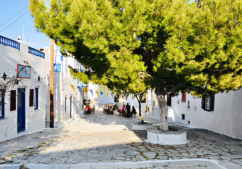 Loza Square i Chora på Amorgos.