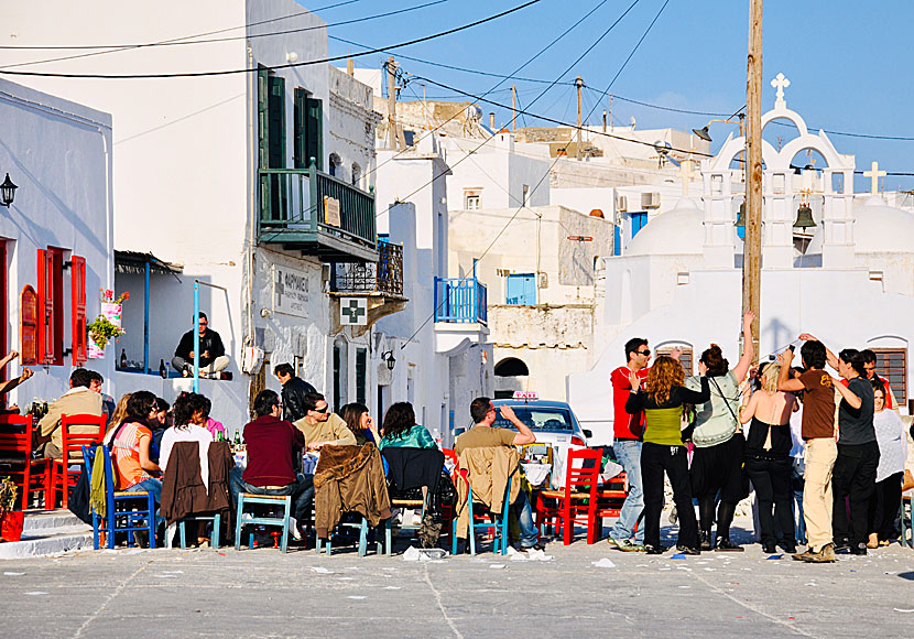 Fira Panagiri i Chora på Amorgos i Kykladerna.