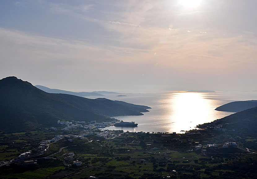Solnedgången i Katapola på Amorgos är en av de vackraste i Kykladerna. 