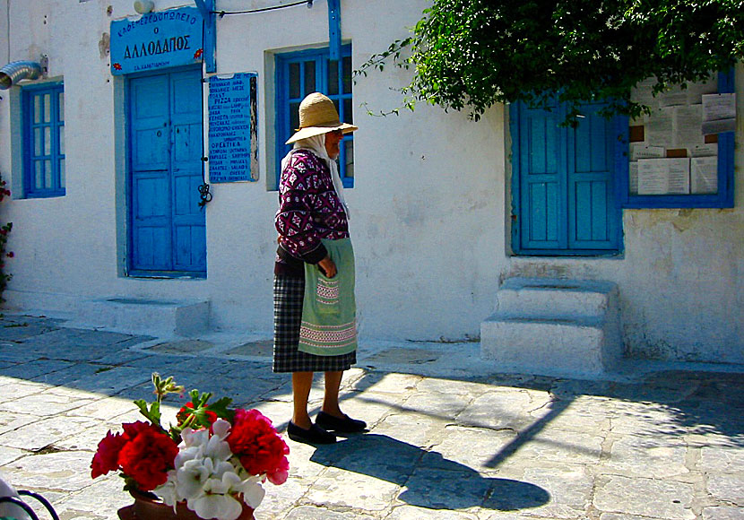 Gamla bilder från Langada på ön Amorgos i Kykladerna. 