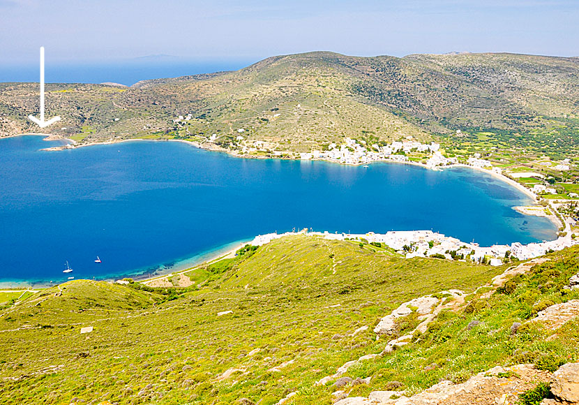 Maltezi beach på Amorgos i Kykladerna.