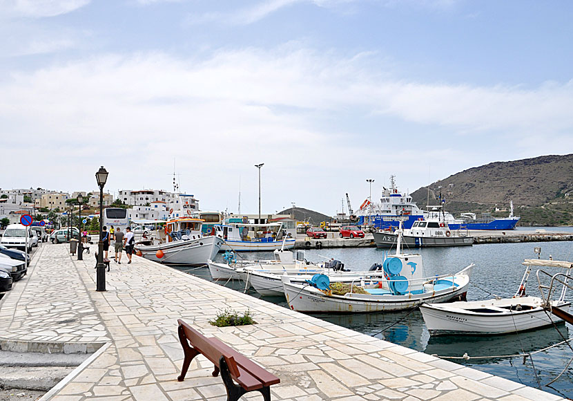 Gavrios hamn på Andros. 