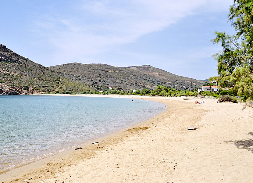 Andros bästa stränder. Fellos beach.  Gavrio.