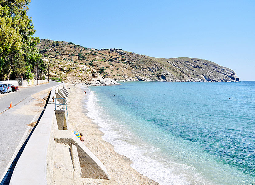 Andros bästa stränder. Gialia beach.  Stenies.