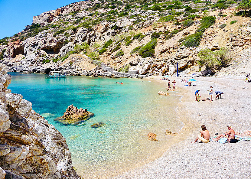 Vroulidia beach på södra Chios. 