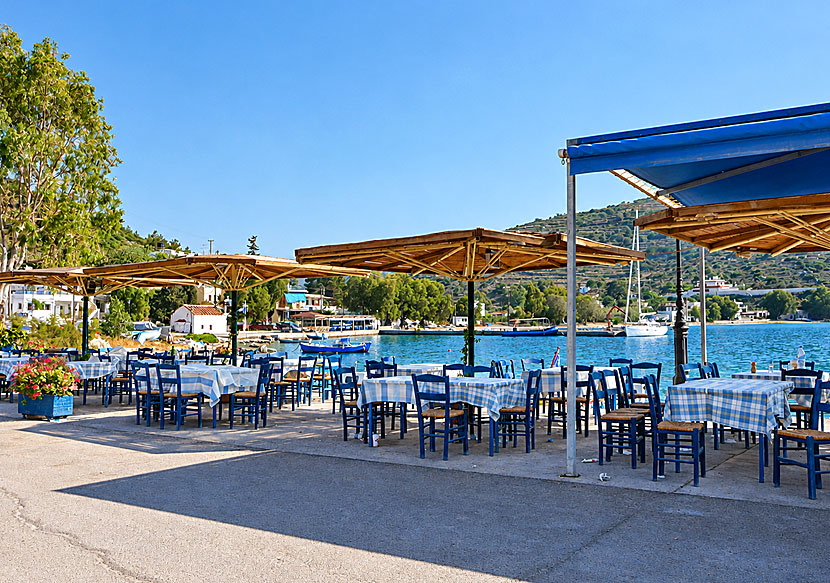 Taverna i Limenas Meston p&aring; Chios.