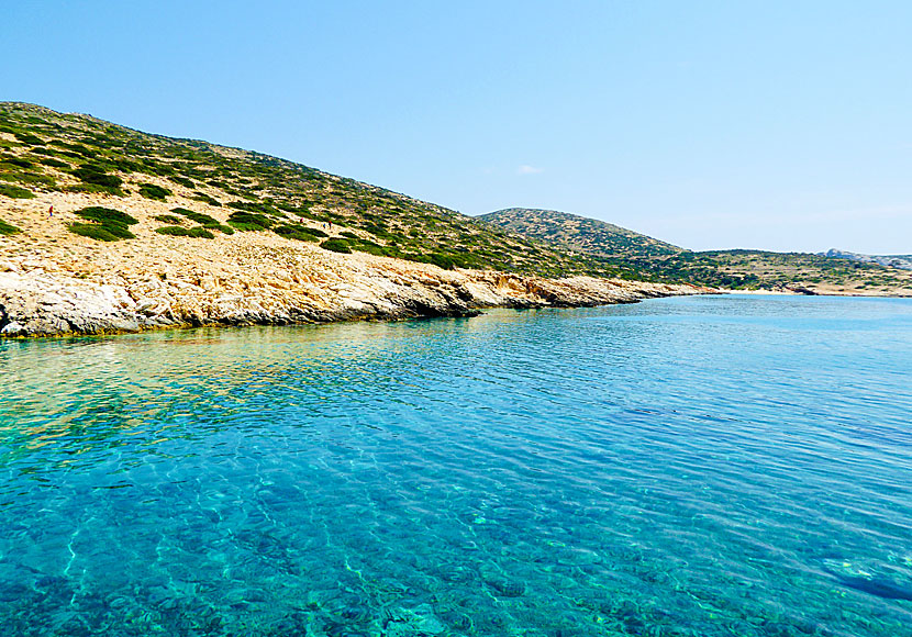 Tripiti beach i Kalotaritissa på Donoussa.