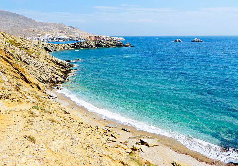 Folegandros bästa stränder. Pountaki beach.