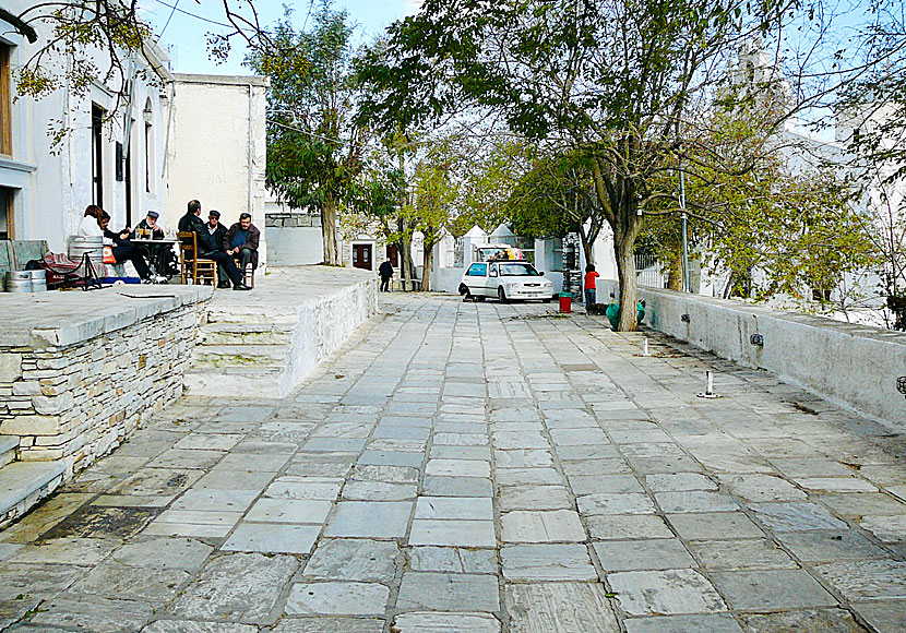 Marmorbyn Apiranthos på Naxos.