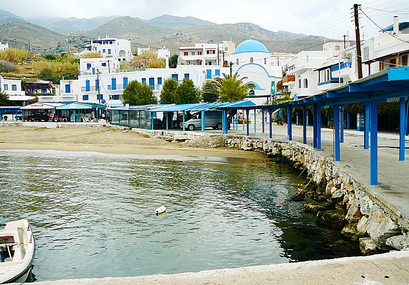 Taverna Venetico i Apollonas på Naxos under lågsäsong.