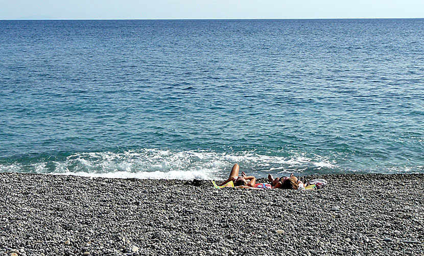 Gialiskari beach. Bada och sola.