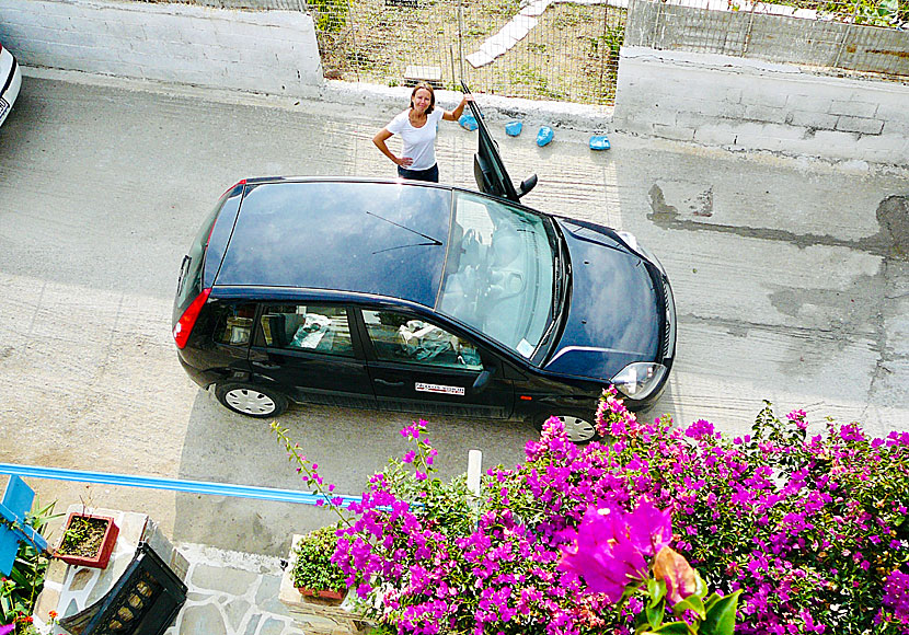 Hyra bil på Naxos i Grekland. 